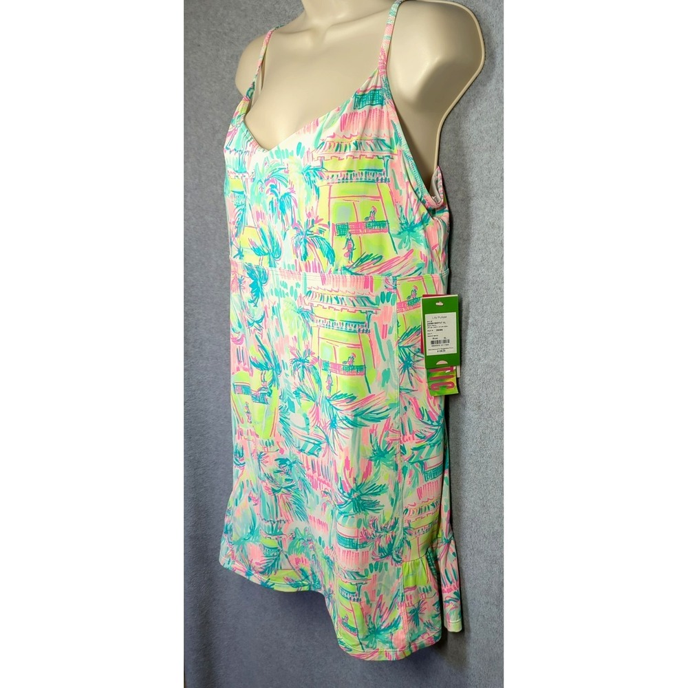 Lilly Pulitzer XL UPF 50+ Meryl Nylon Avida Top Multi Perfect Match Tennis NWT